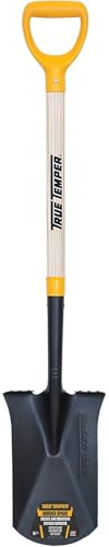 True Temper 2540800 Border Spade with Hardwood Handle and D-Grip