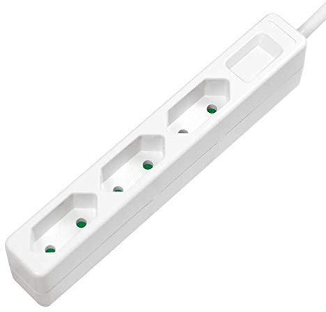 Faconet® 3fach Steckdosenleiste schmal 1,5 Meter Anschlusskabel weiß