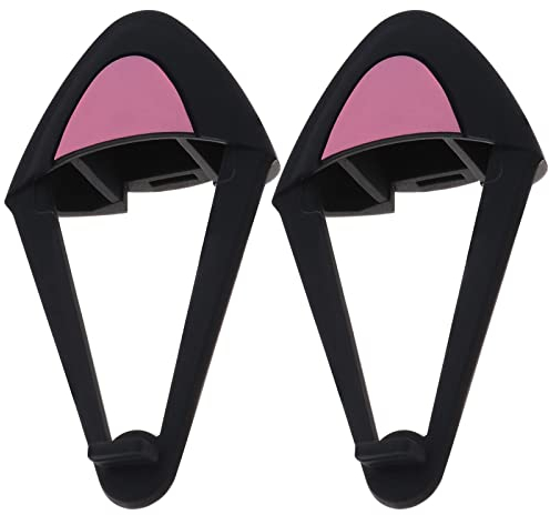 Create idea 1 Pair Silicone Cat Ears Over-Ear Headsets Cute Decoration Adjustable Straps Attachment Accessory for Video Live Gaming Headphones Black