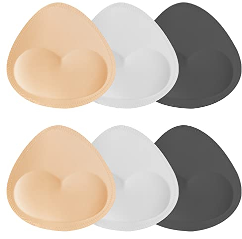 TopBine Removable Bra Pads Inserts Women's Comfy Sports Cups Bra Insert for Bikini Top Swimsuit (3 Color L, C/D)