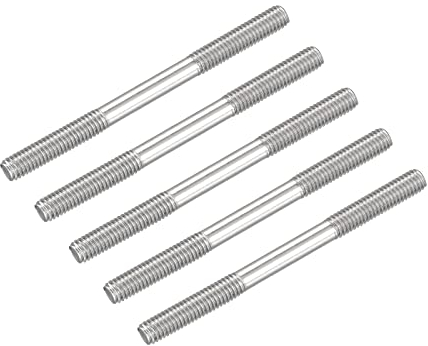 METALLIXITY Doppia Filettata Blocco Viti (M6 Filo 70mm Lunghezza) 5pz, 304 Acciaio Inox Doppio Filettato Stelo Bulloni - per Casa Manutenzione