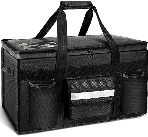 MyLifeUNIT 80 Cans Insulated Cooler Bag for Food & Pizza Delivery Bag Suitable for Car, Bike, Camping, Picnic, Beach, XXX-Large Size