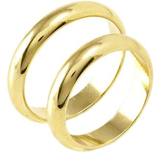 Cavaliere Gioielli Fedi Nuziali Argento 925 laminate Oro Anelli coppia Uomo Donna fidanzamento 7 grammi