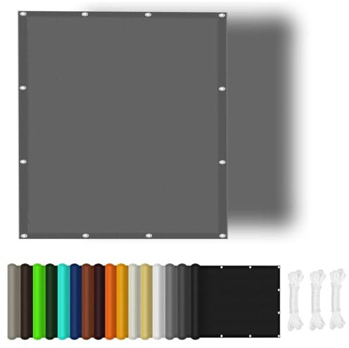 Sonnensegel Nach Maß mit Ösen 1.2 x 1.6 m Viele Größe Und Farben Sonnenschutz Sonnensegel Quadratisch für Garten Rasen Camping, Dunkelgrau