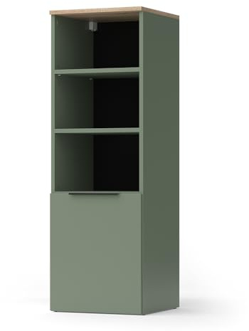 Vicco Armario Universal Wido, Verde, 40.2 x 120 cm con una Puerta, Apto para el Almacenamiento de artículos del hogar
