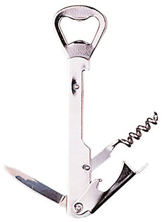 Tire-Bouchon Multi Usage 14X3,5X1 Cm Argente Inox