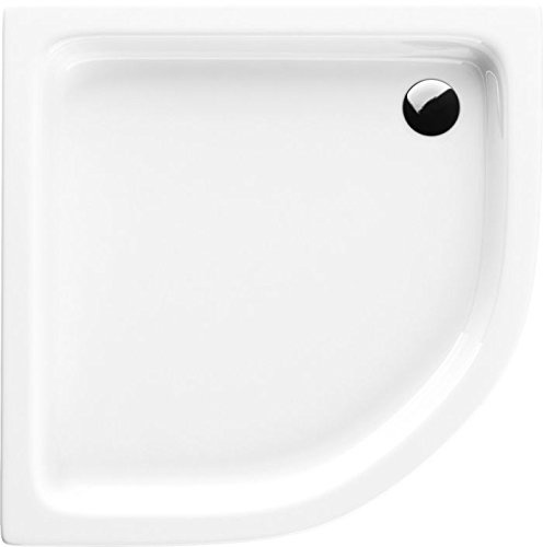 Duschkar i akryl 80x80x17 R55 duschkar Grando Plus kvartscirkel duschkabin polystyrenstöd extra platt sanitet duschkar i akryl stabil vit + Tempoplex