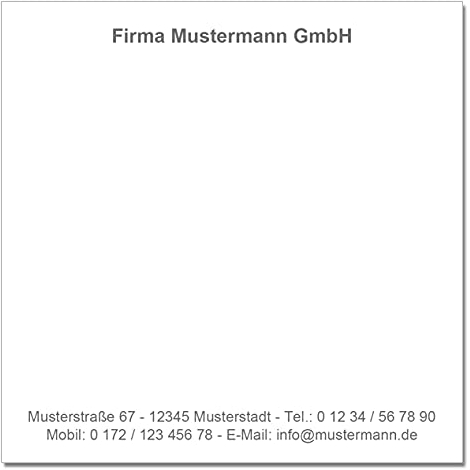 500 Notizzettel personalisiert in praktischer Zettelbox mit Stiftehalter 10 x 10 cm (weiß)