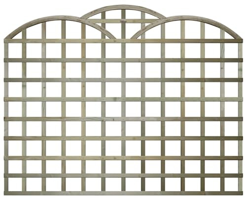 Fence Trellis Topper, 6ft x 4ft Standard Triple Dome Wooden Garden Screen