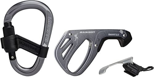 Mammut Smarter Belay Package | Sicherungsgerät und Karabiner Set, Zubehör zum Klettern | Grey, One Size
