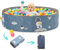 RUGUIES- Piscina di Palline per bambini- Piscina con Palline Pieghevole- Parco giochi con Palline- Per uso Interno ed Esterno- Piscinetta Portatile- (Palline non Incluse) (SPACE, 120x30cm)