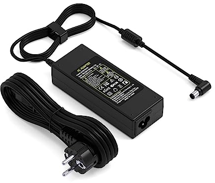 Jippofu 19.5V 90W Cable Alimentation Compatible avec Sony Bravia TV KDL-24 KDL-32 W600B W650A W700B KDL-40 KDL-42 KDL32W700B KDL48W600B Smart LED LCD HDTV écran TV Chargeur Adaptateur Secteur