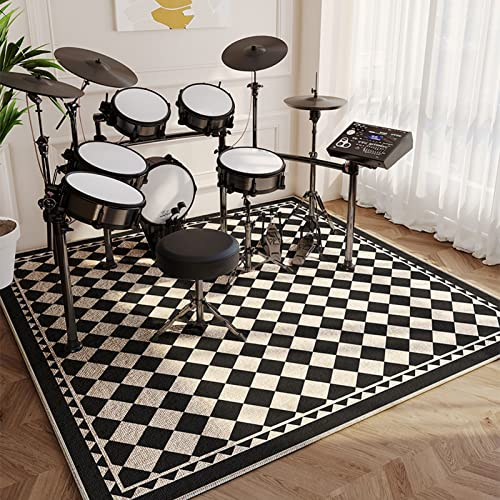 EYZO Drum Teppich Schlagzeug Teppich Schlagzeugteppich Schallschutz Teppich Schallschutzmatte Drum Rug Drum Matte Drumteppich - 2022 Upgrade-Version - 200CM*160CM