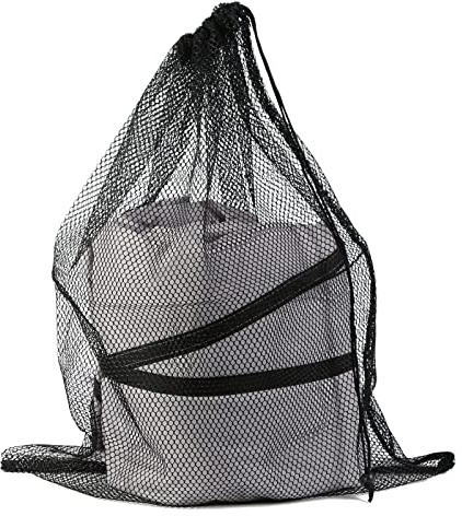 Tuszom Large Mesh Storage Bag for Boat Cover,Easy to Adjust Durable for Storing Furniture Cover, 29 W * 36 H, Anti-Tear Nylon Drawstring Bag with Cord Lock for Containning Car Cover
