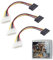 SATA Cables, 3Pcs Cables Power Splitter 4 Pin Molex to SATA 12 Pin Drive Power Cable SATA Power Extension Cable Drive Adapter for DVD Hard Disks