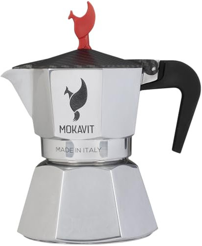 MOKAVIT RS - Cafetera Italiana - Cafetera Italiana Induccion 3 Tazas, Cafetera Induccion 3 Tazas, Moka Induccion 3 Tazas, Cafetera Moka, Cafetera para Induccion, Moka Pot - Made in Italy