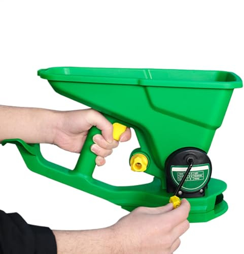 Green Farm Seeder | handvevsfrön | gräsfrödispenser | Gårdsgräsklipp| Handgödningsspridare | Bärbar sändningsspridare | Handspridare för gräsmatta | Gödselspridare trädgårdsfrö för gräsfe