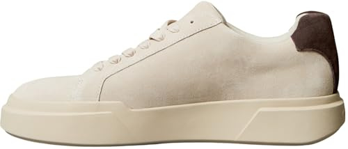 Calvin Klein Cupsole Sneaker Hombre Chunky Laceup de Ante, Beige (Silvermoss/Bordeaux), 42