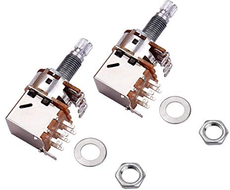 Mtlavishness Premium Electric Guitar Bass Push Pull Potentiometer med kopparmaterial för bättre ton och volymkontroll idealisk för elektriska gitarrer och baser Artikel Storlek 4
