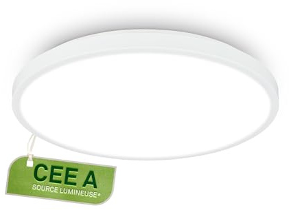 BRILONER - LED Ceiling Light with EEC A Light Source, 12.7W at 2900lm, Neutral White, Kitchen Lights Ceiling, Living Room, Office Lights, 33x6 cm, White