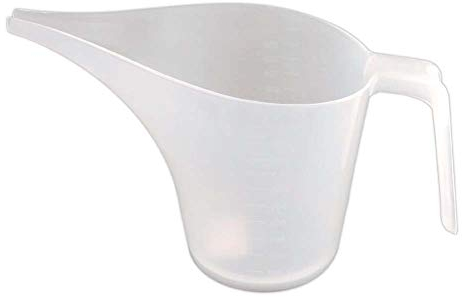 Brussels Pichet doseur en plastique de 1000 ml avec graduation et poignée couleur aléatoire