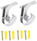 2pcs Gardinenstangenhalter Weiß Gardinenstangen Halterung Kleiderstangen Halterung Duschstange Deckenhalterung Kleiderstangenhalter zür Befestigung von Gardinenstangen an Decken oder Wänden