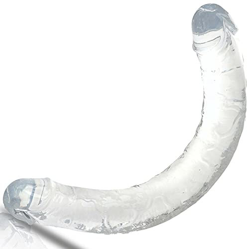 Doppio Dildo XXL Dildo trasparente doppio per donne dildo gigante lungo 30cm grande giocattoli sessuali per lesbiche dildo realistico grande grande dildo realistico FOPS D15-5