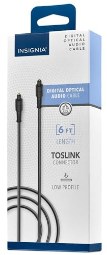 INSIGNIA Premium Audio Cables & Components – High-Fidelity Sound, Durable Materials, Compatible with Home Theater, Studio & Hi-Fi Systems (Optical Audio Cable, 6 ft)