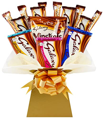 Luxury Chocolate Bouquet Hamper Gift Full of Galaxy Favourites