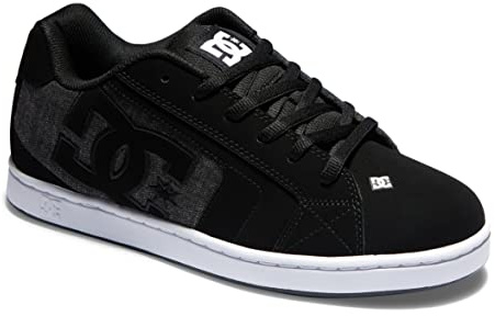 DC skor herr NET skateboard sko, Svart armor svart, 40 EU