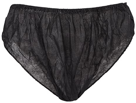 Slip usa e getta, nero unisex monouso nero non tessuto intimo non tessuto tronchi viaggio all'aperto salone di bellezza hotel (50 in una borsa) 50 pezzi