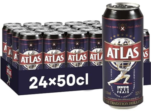 Atlas Bière Blonde Pack 24 Canettes 50cl