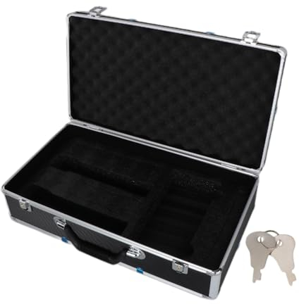 Amagogo Mikrofon-Hartschalenkoffer Hartschalen-Tragetasche Reise-Mikrofonkoffer Schutzhülle für schnurlose Mikrofone, Handmikrofon Schwarz