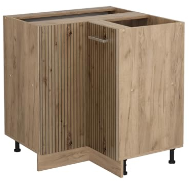Vicco mobile ad angolo cucina Raul, Rovere artigianale/Quercia dorata, 75.6 cm PL Marmo