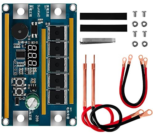 Editbar 12V Akku Punktschweißgerät – Intelligentes Digitalanzeige DIY Punkteschweißgerät zum Schweißen von Nickelblech, Mini Akku Punktschweißgerät für Lithium Batterien und Blei Säure Batterie