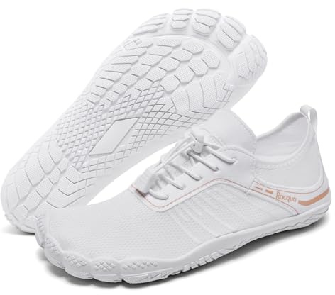 Racqua Women's Water Shoes Swim Aqua Breathable Quick Dry Lightweight River Slip-On Diving Beach Pool Surfing Sport Shoes White EU 39 = UK 5.5