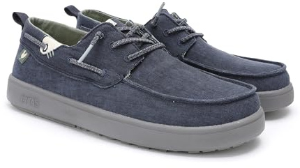 Pitas | Maui Flax | Mocassini Uomo per L'Estate | Scarpe da Barca Estive | Sportive Uomo | Sneakers | Scarpe Walkinpitas | Marino 42