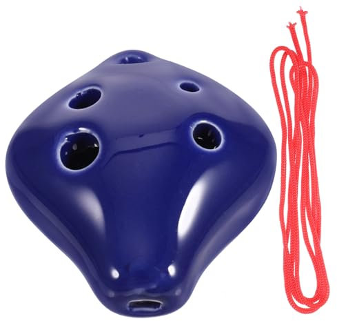 TEMPNAP Kleine Tragbare Keramische Okarina Für Anfänger Sechs Mit Anhänger Musikinstrument Für Junge Mädchen Und Für Besondere Anlässe Und