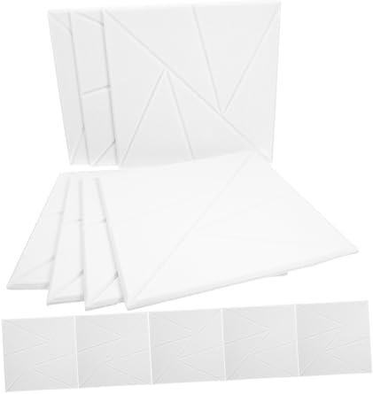 DIYEAH Pannelli Acustici Autoadesivi 12 Pezzi 30x30x1 Cm in Schiuma Fonoassorbente Alta Densità per Isolamento Acustico di Studi, Uffici e Ambienti Domestici
