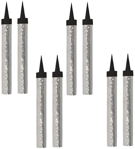 ZINNIAUK Silver Sparkling Fountain Candles in Pack of 8 | Low-Smoke, Bright Sparkle & Long-Lasting Effect | Great for Birthdays, Anniversaries, Weddings, Parties & Special Occasions