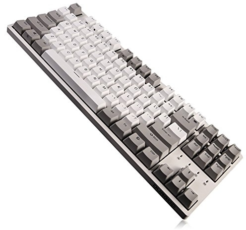 Durgod Taurus K320 TKL Clavier Mécanique - 87 Touches Tenkeyless, US Layout, Avec Câble USB C, Touches Doubleshot PBT, Touches Programmables, NKRO Rollover, Pour Windows & Mac (Cherry MX Brown, Blanc)