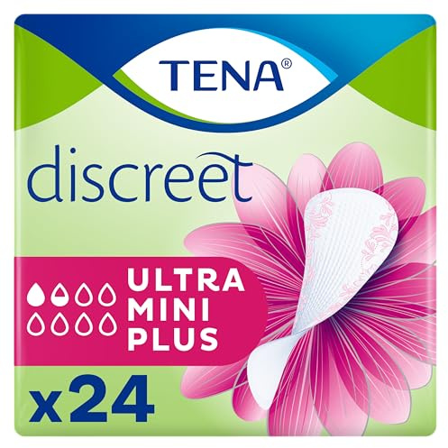 TENA, Discreet Ultra Mini Plus Inkontinenzeinlagen, Weiß, 24 Stück