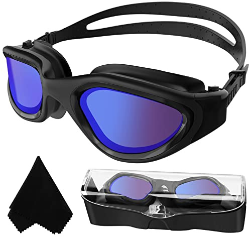 Winline Adult Swimming Goggles,Open Water Goggles Swimming Anti Fog UV Protection No Leakage Clear Vision Easy to Adjust for Adults Men Women Teenagers
