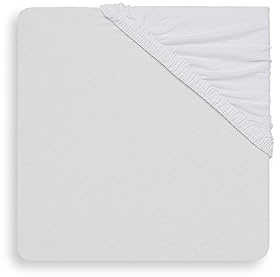 Jollein Spannbettlaken Gitterbett Jersey 60 x 120 cm - Weiß