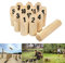 YRHome Kubb Wikingerspiel Wurfspiel Holzkielspiel Holzwurfspiel Schwedenschach skandinavisches Lustiges Wurfspiel Outdoorspiel Indoor & Outdoor für Kinder & Erwachsene 12 Numbers naturbelassenes Holz
