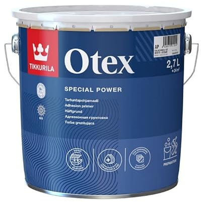 TIKKURILA Otex - Quick Drying & Durable Full Matt Adhesion Primer (Solvent-Based) - 3 Litres