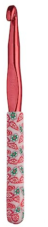 The Quilted Bear Floral Crochet Hooks - Premium Soft Grip Floral Crochet Hook with Ergonomic Polymer Clay Handle (9mm Hook)