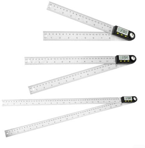 babominimer Rapporteur numérique numérique avec règle d'angle et gonomètre électronique (500 mm)