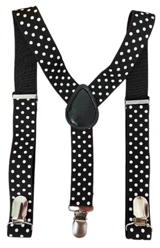 HISUNBEN Tirantes para niños y hombres, anchos y elásticos, longitud ajustable, forma de Y, con fuertes 3 clips, para mujer y bebé de 1 a 15 años de edad