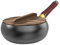 Suevut Poele en Fer Avec Couvercle en Bois, Poêle en fer Forgé, Poêle à Omelette, Casserole, Wok Anti-Adhésif, Poele Sans Revêtement, Big Belly Pot Convient Pour Rôtir, Cuire, Mijoter et Frire